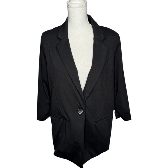 Pre-owned Women's Stoosh Extraordinary  Black Blazer Large one button closure - Picture 1 of 11